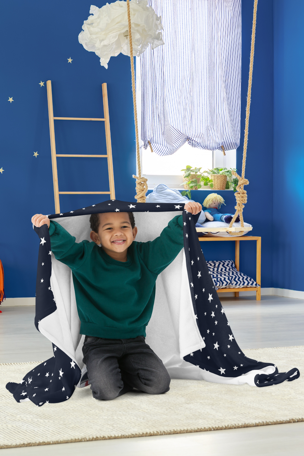 Midnight Stars Throw Blanket 50”x60”