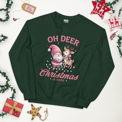 Oh Deer Forest Green Christmas Sweatshirt