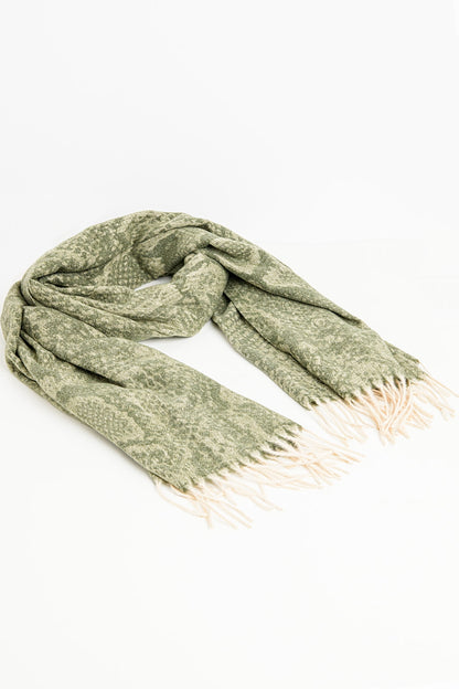 Serpentine Luxe Tassel Scarf