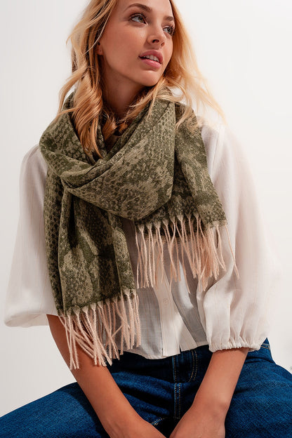 Serpentine Luxe Tassel Scarf