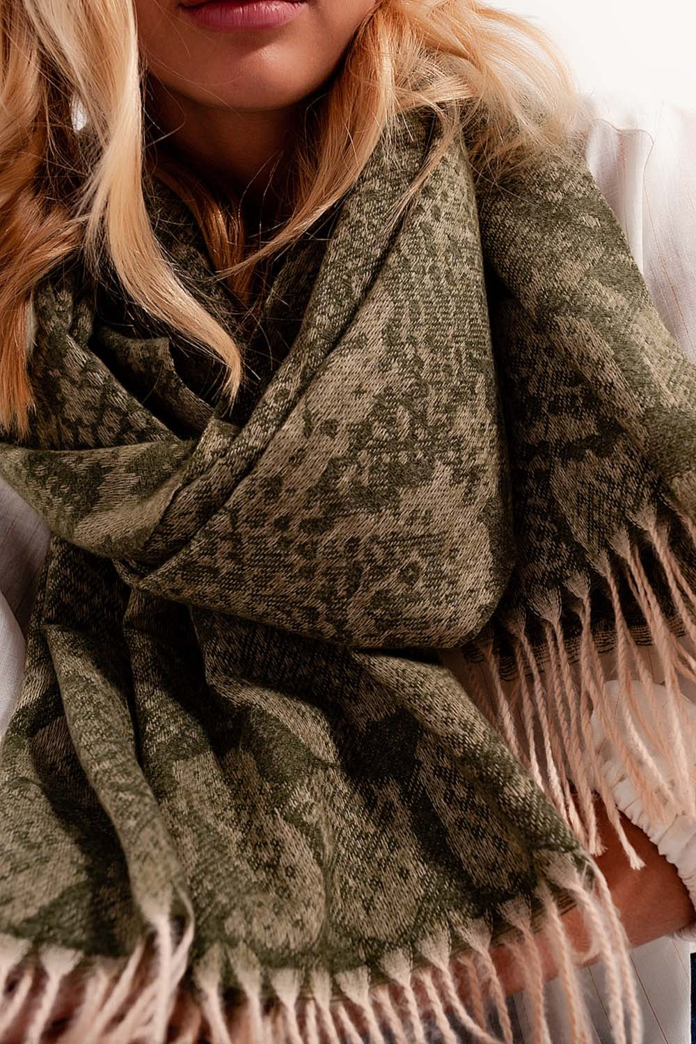 Serpentine Luxe Tassel Scarf