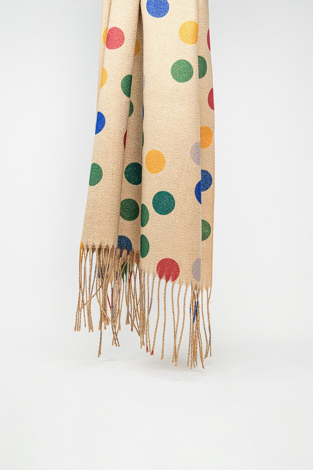 Beige Confetti Dot Scarf