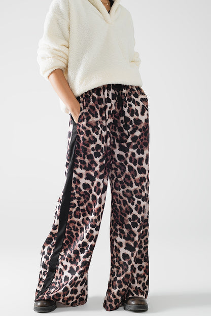 Satin Edge Leopard Lounge Pants