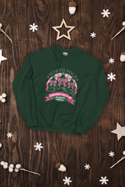 Christmas Forest Green Sweatshirt