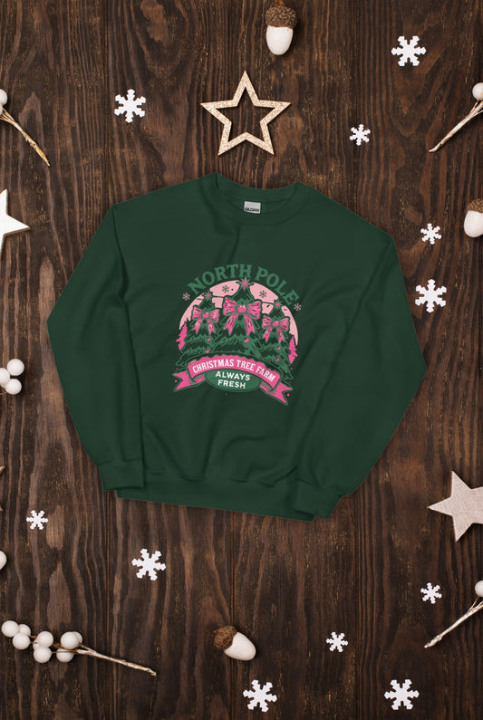 Christmas Forest Green Sweatshirt