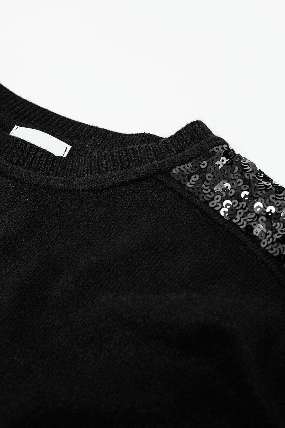 Glitz & Chic Black Sequined Sweater