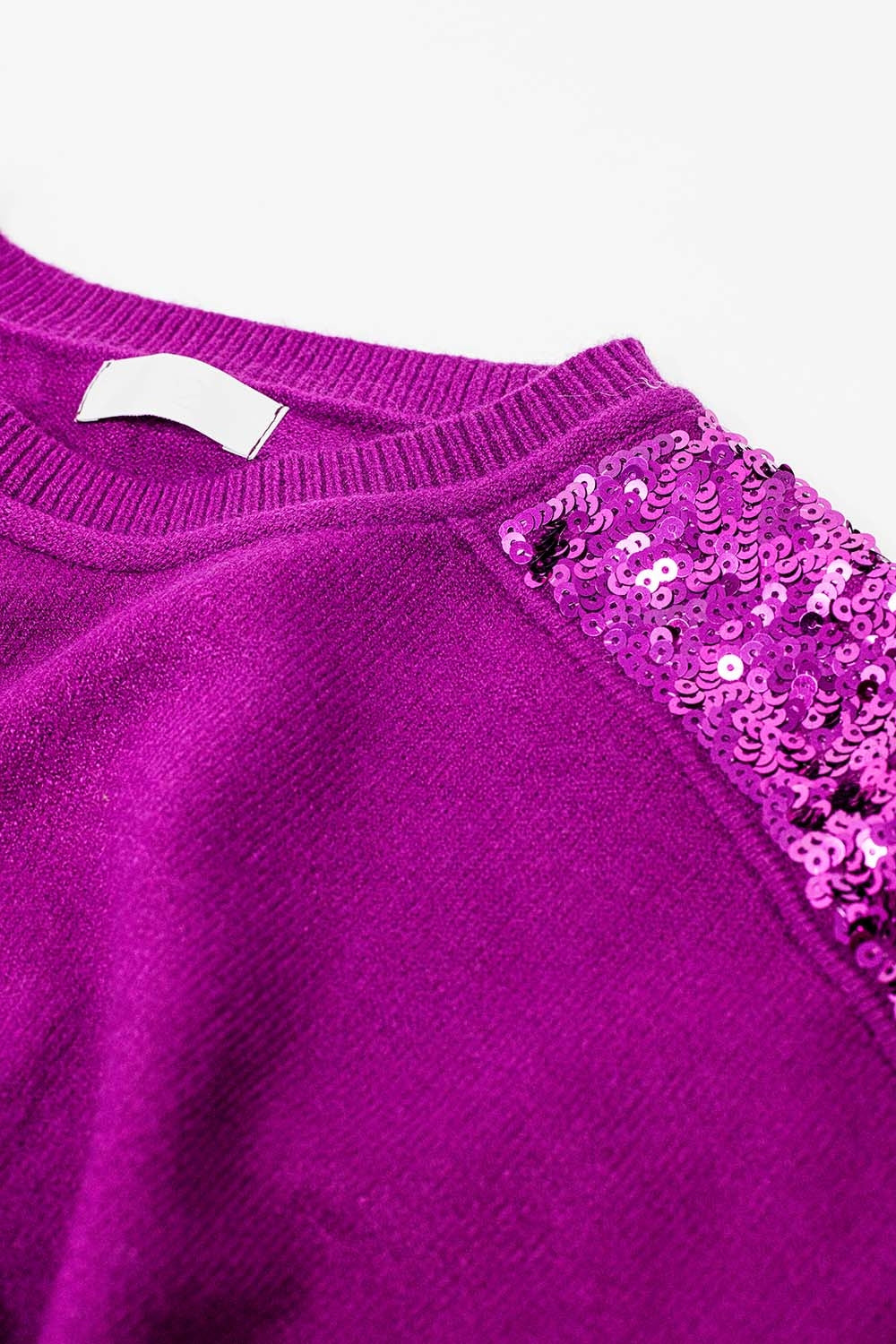 Glitz & Chic Fuchsia Sequined Sweater