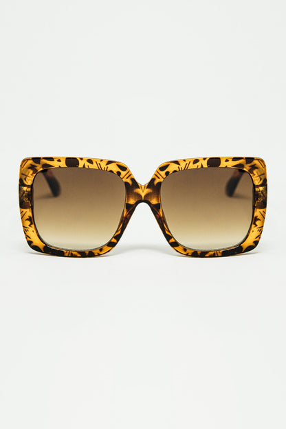 Wild Elegance Oversized Square Sunglasses