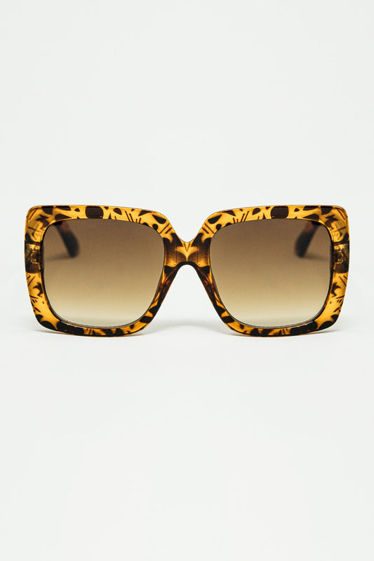 Wild Elegance Oversized Square Sunglasses