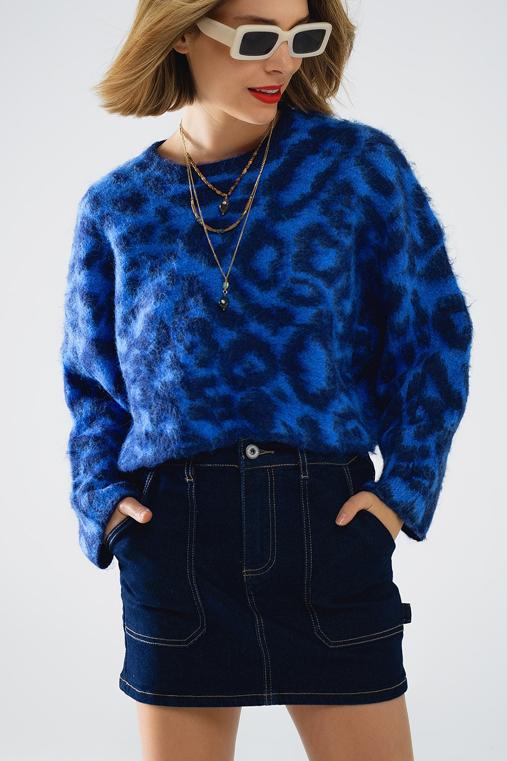 Azure Wild Knit Sweater