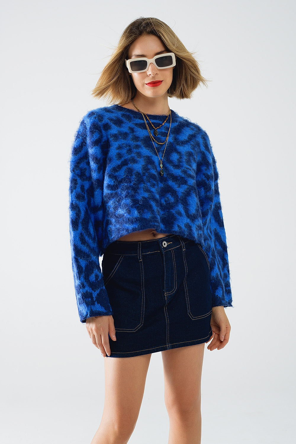 Azure Wild Knit Sweater