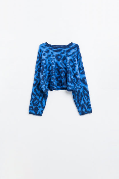 Azure Wild Knit Sweater