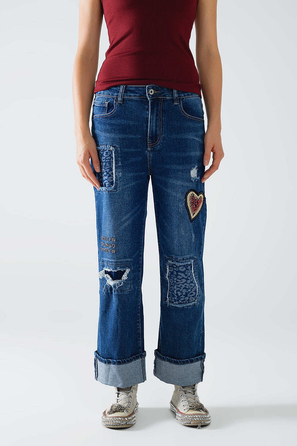 Stonewash Spark Wide-Leg Jeans