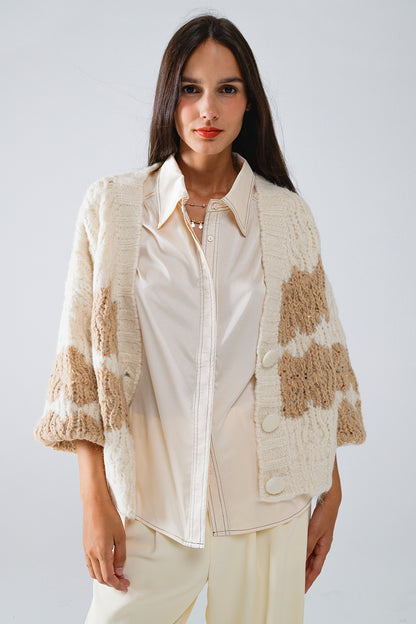 Glimmer Stripes Chunky Knit Cardigan