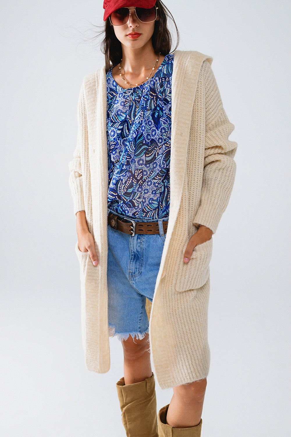 Cozy Ribbed Cardigan with Hood & Pockets