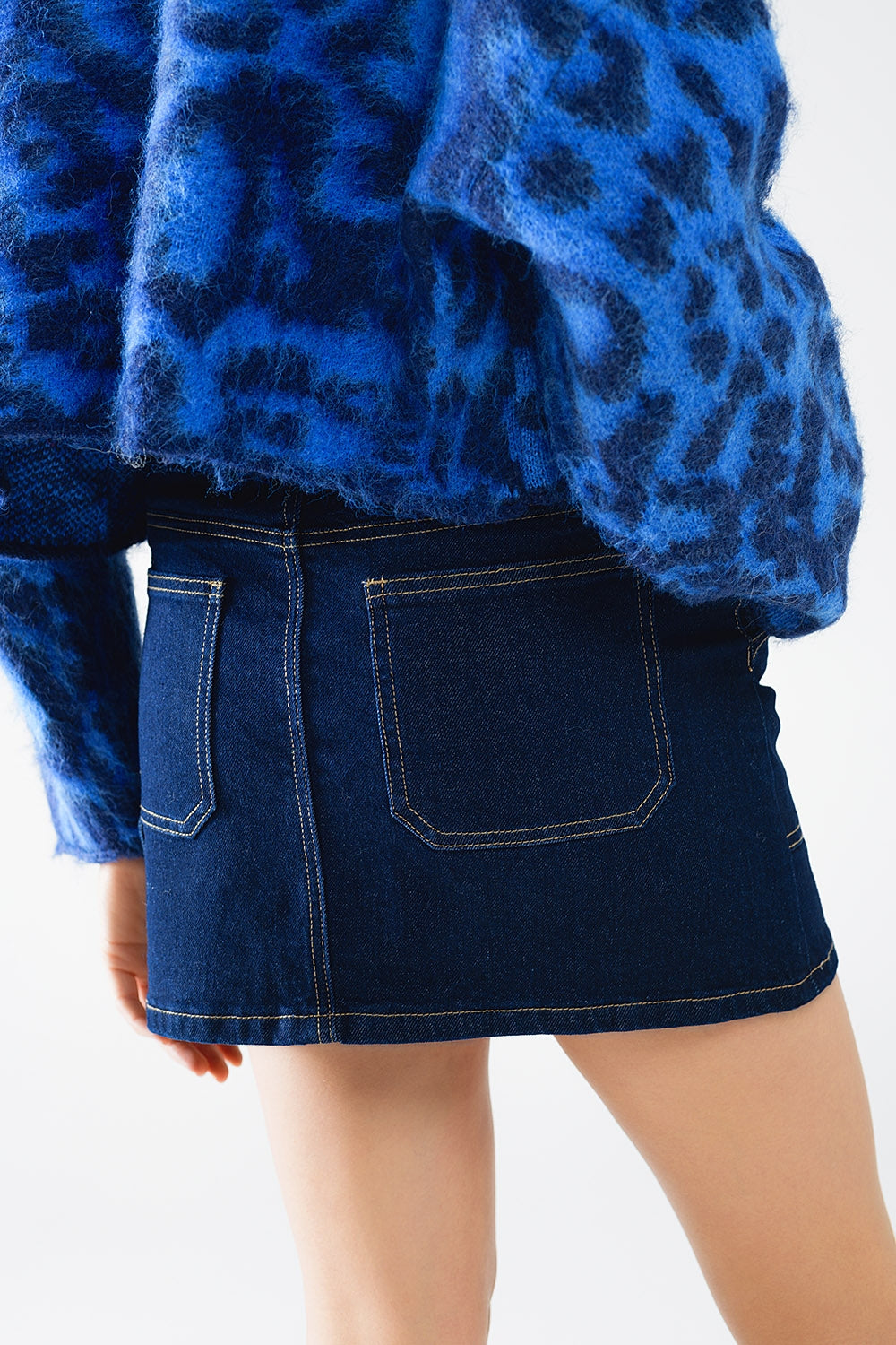 Indigo Charm Denim Mini Skirt