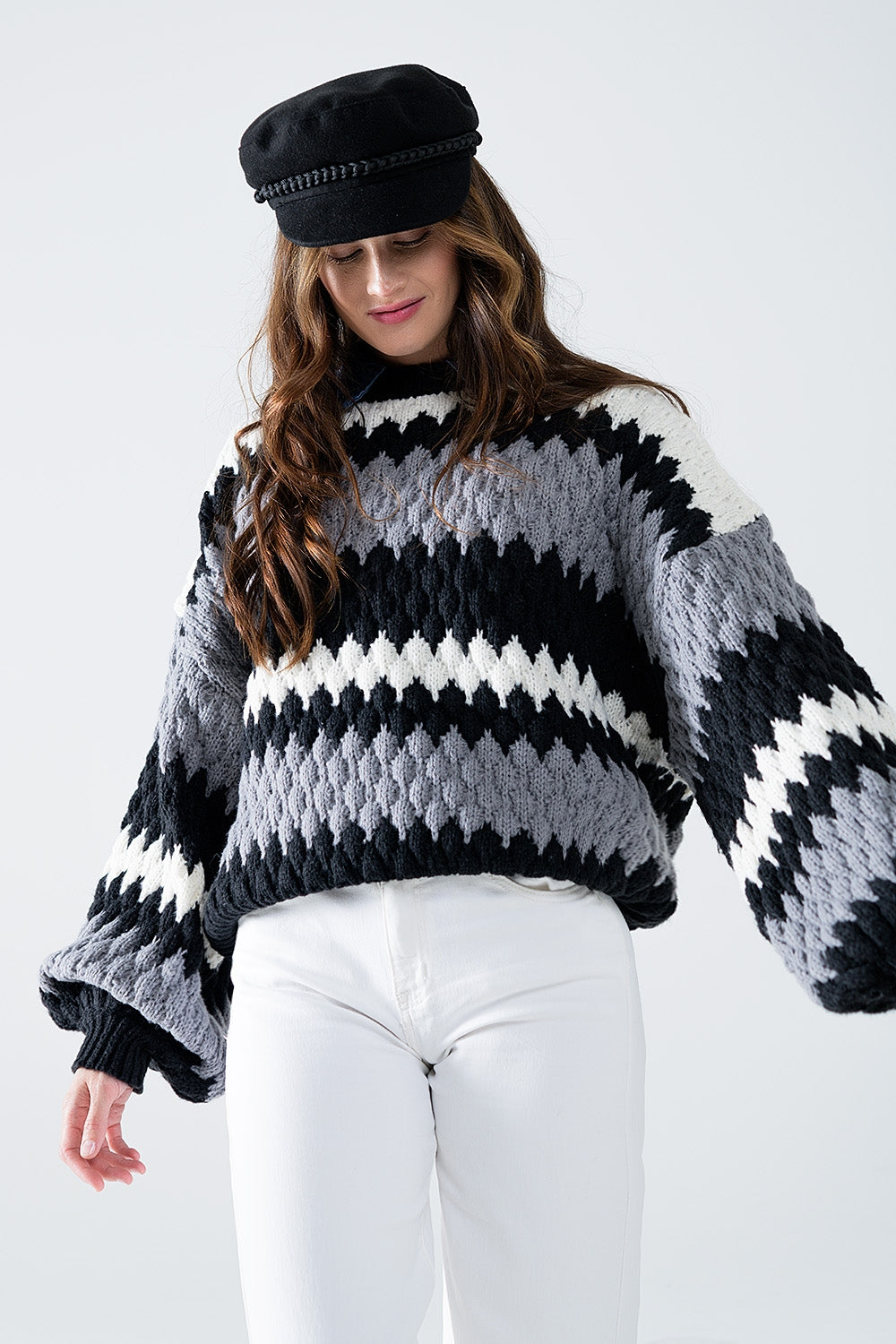 Midnight Waves Oversized Sweater