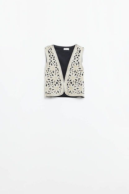 Opulent Charm Embroidered Velvet Vest