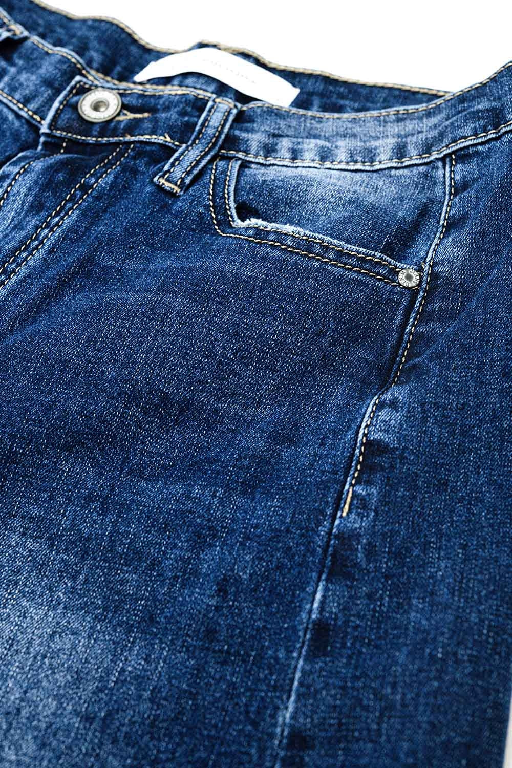 Wide-Open Washed Denim Jeans