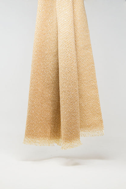 Camel Luxe Gold-Thread Scarf