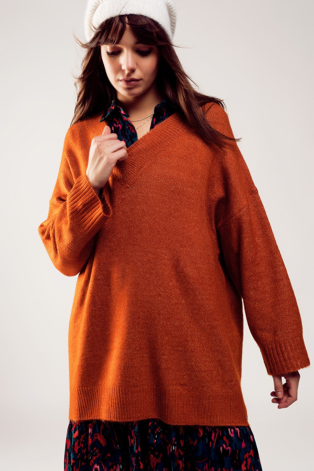 Comfy Vibes Maxi Sweater Dress in Tangerine