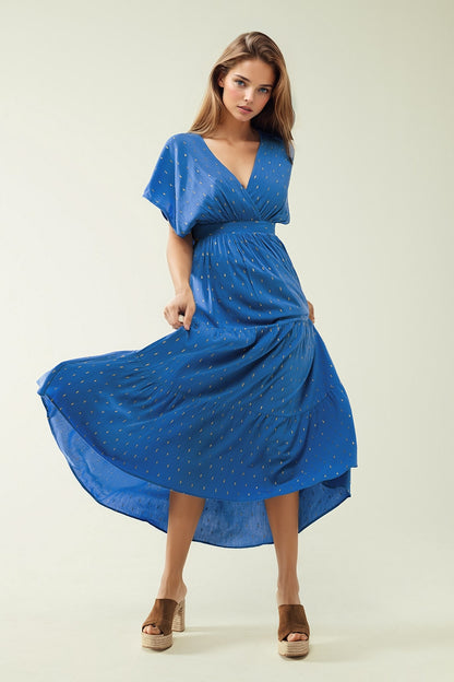 Boho Luxe Blue Maxi Dress