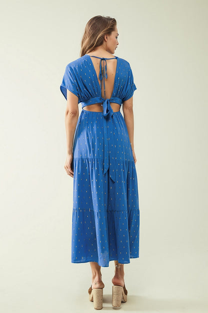 Boho Luxe Blue Maxi Dress