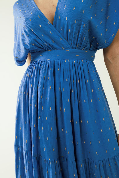 Boho Luxe Blue Maxi Dress