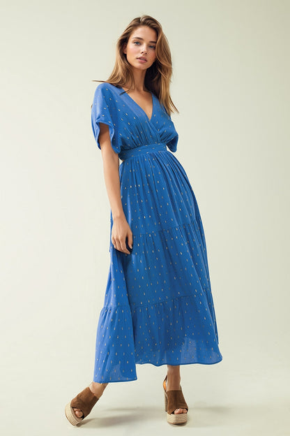 Boho Luxe Blue Maxi Dress