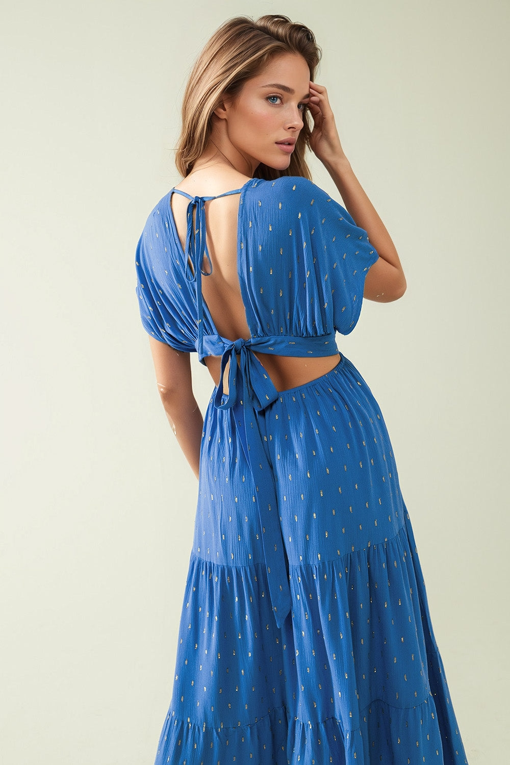 Boho Luxe Blue Maxi Dress