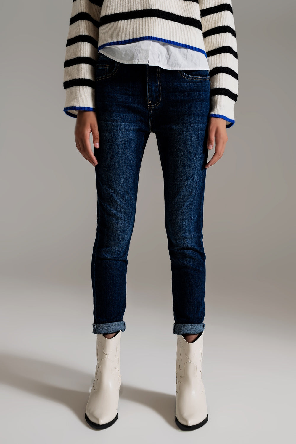 Sleek Stretch Dark Wash Skinny Jeans