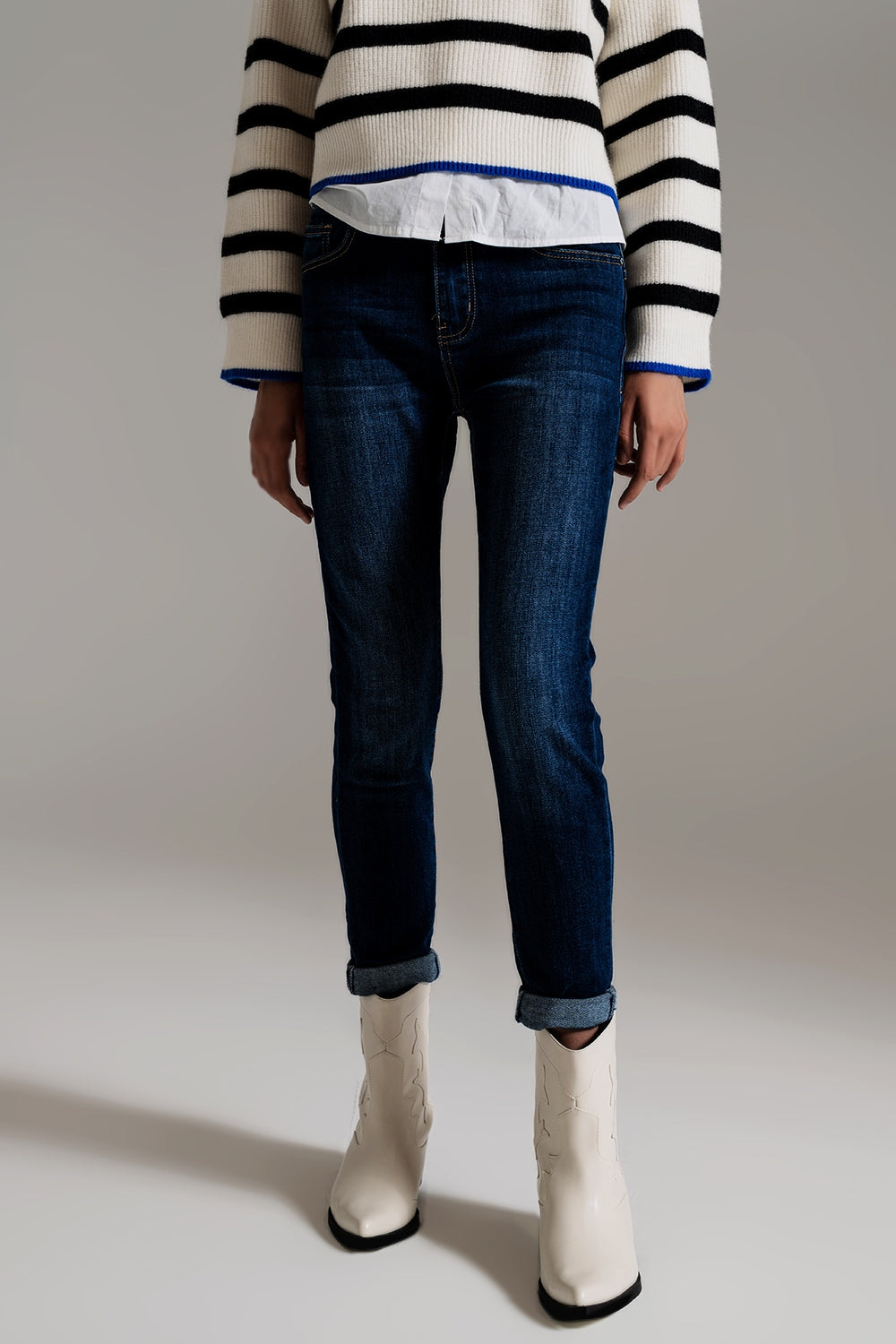 Sleek Stretch Dark Wash Skinny Jeans