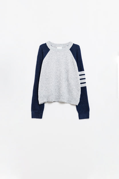 Two-Tone Cozy Raglan Sweater