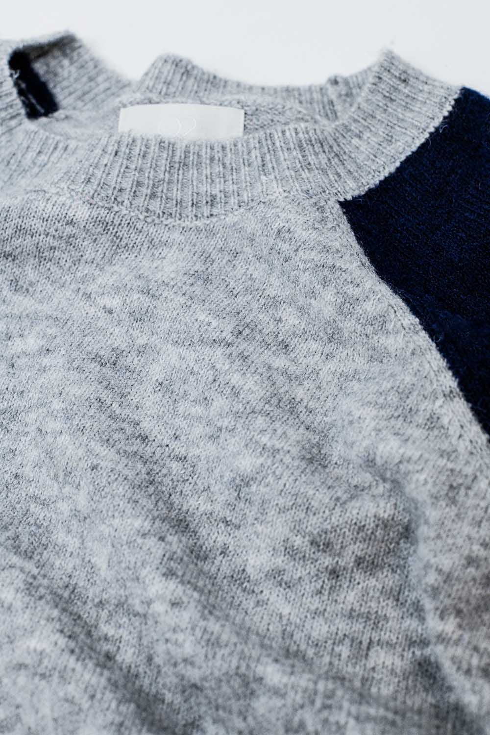 Two-Tone Cozy Raglan Sweater