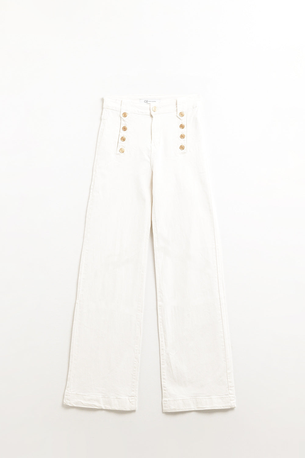 Golden Tide High-Waist White Jeans