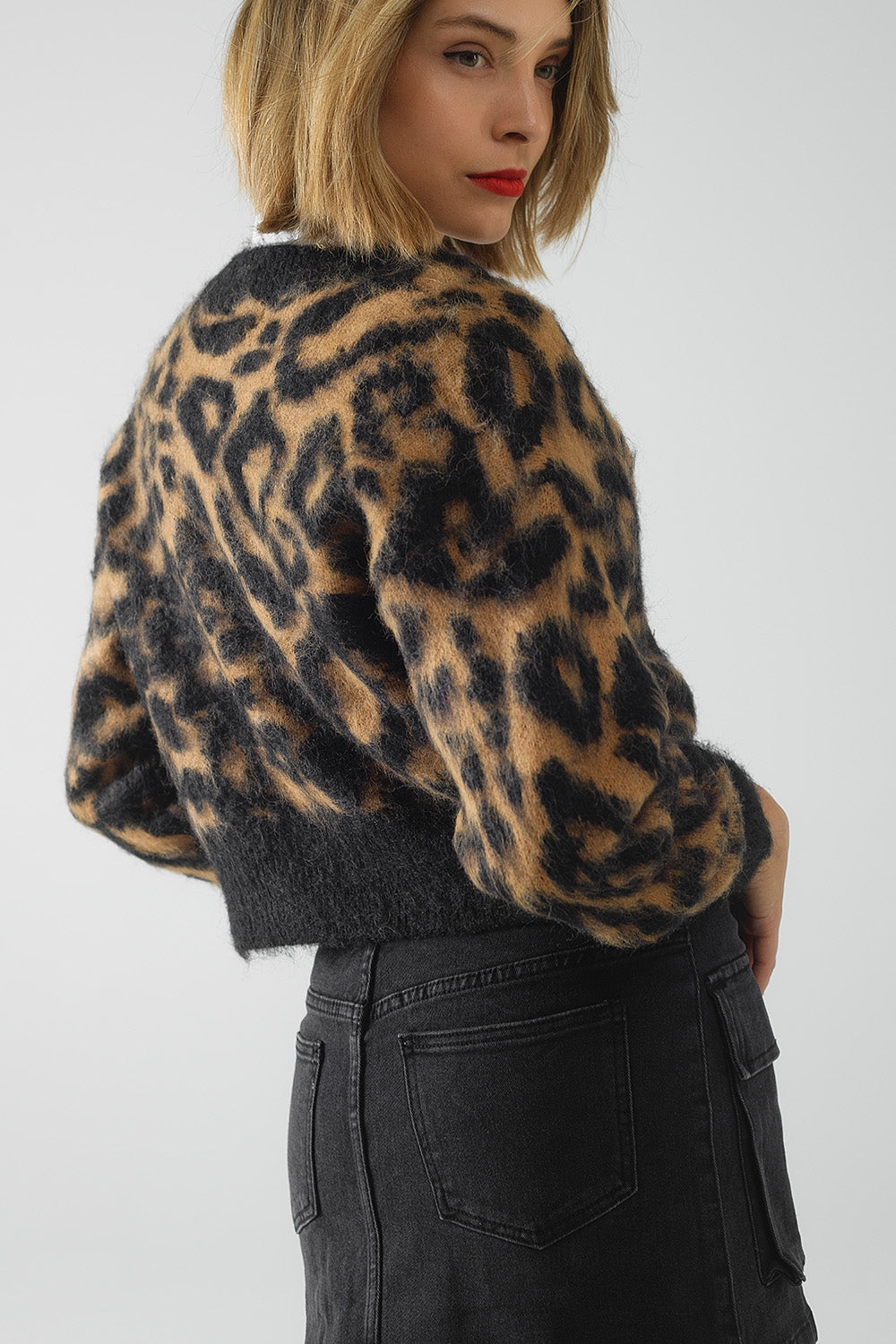 Leopard Luxe Cropped Cardigan