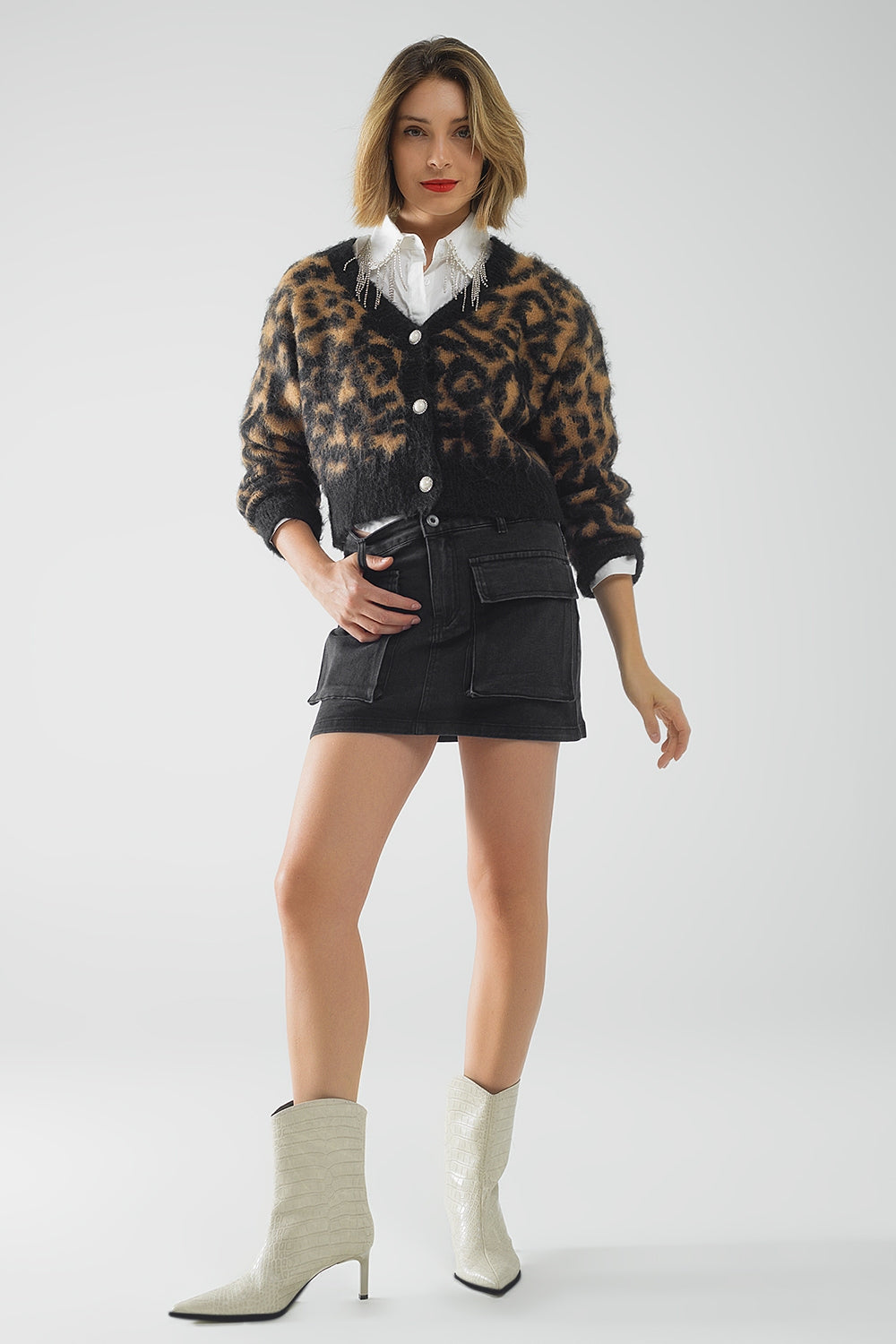 Leopard Luxe Cropped Cardigan