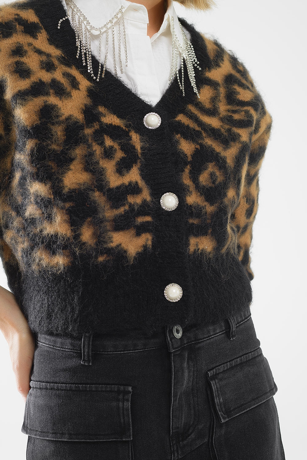 Leopard Luxe Cropped Cardigan