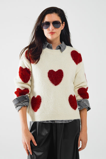 Love Struck Heart Sweater