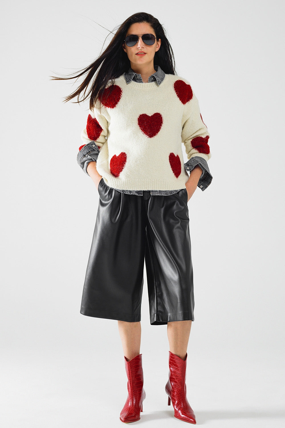 Love Struck Heart Sweater