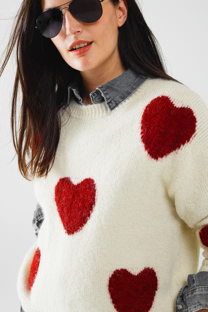 Love Struck Heart Sweater