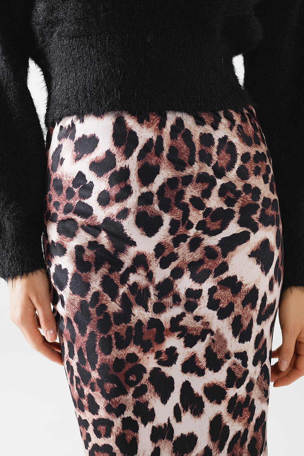 Savanna Chic Leopard Midi Skirt