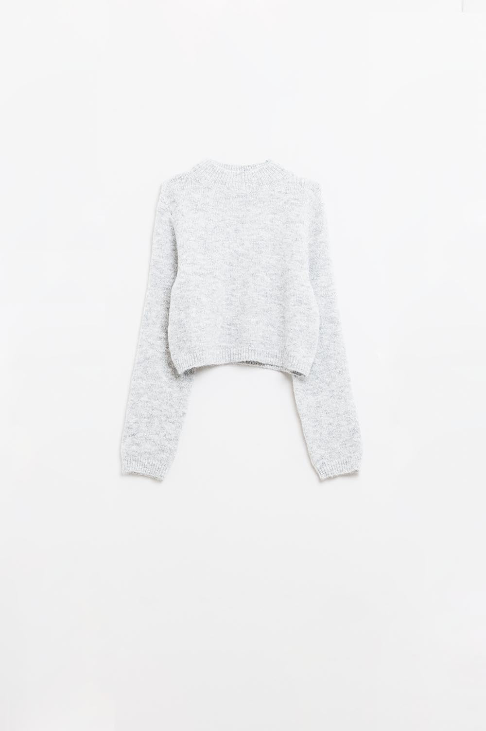 Soft Elegance Open-Back Sweater in Grey