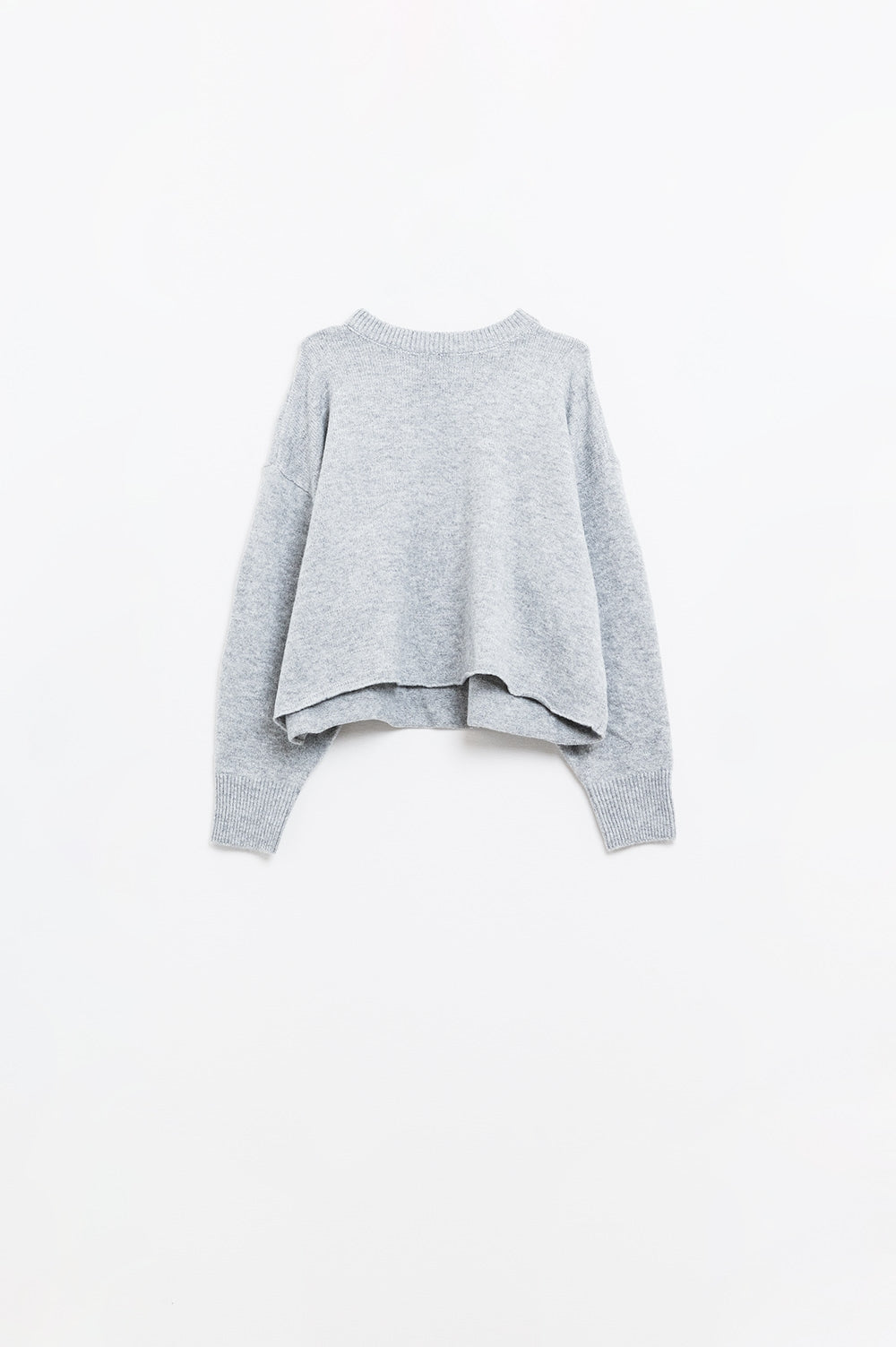 Cloud Nine Balloon Sleeve Sweater in Grey