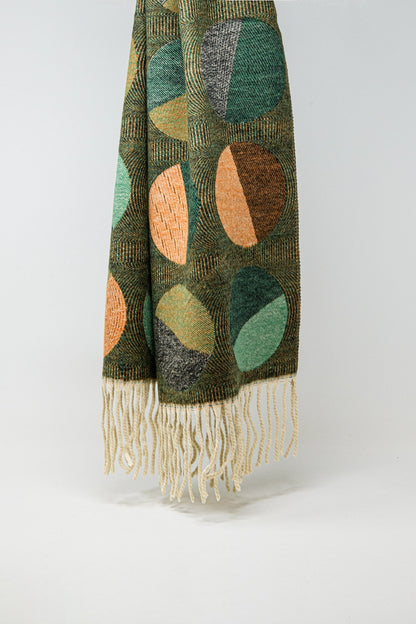 Verdant Circles Soft Knit Scarf