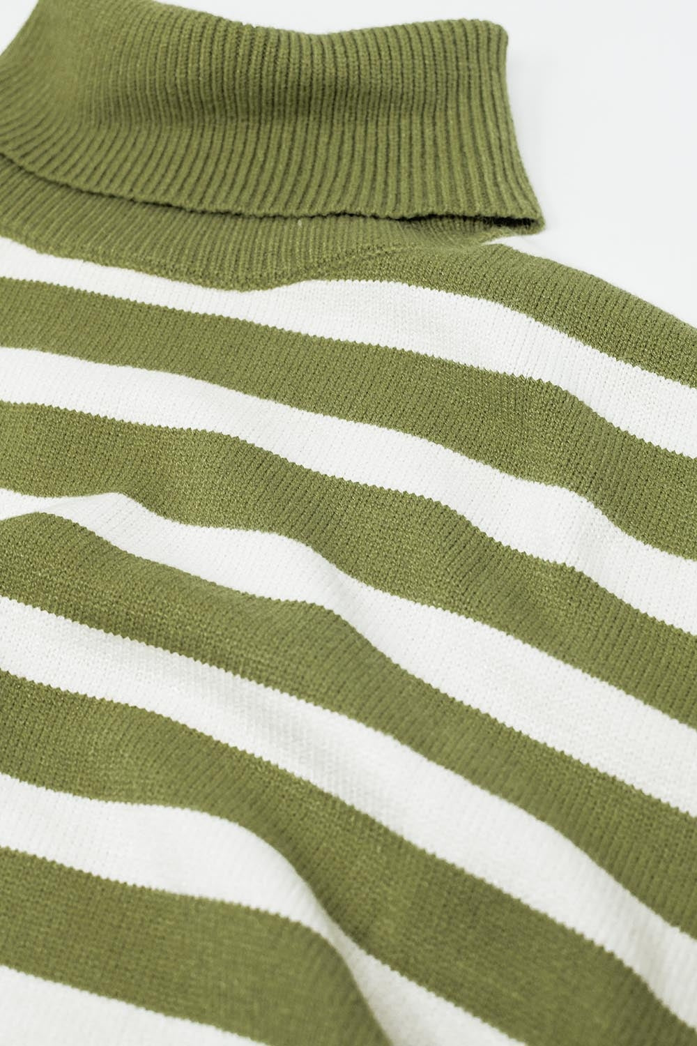 Evergreen Striped Turtleneck Sweater