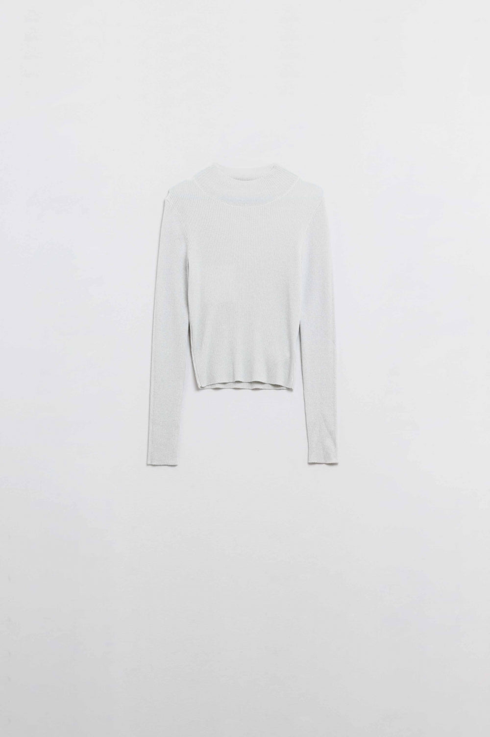 Silver Glow Turtleneck Sweater