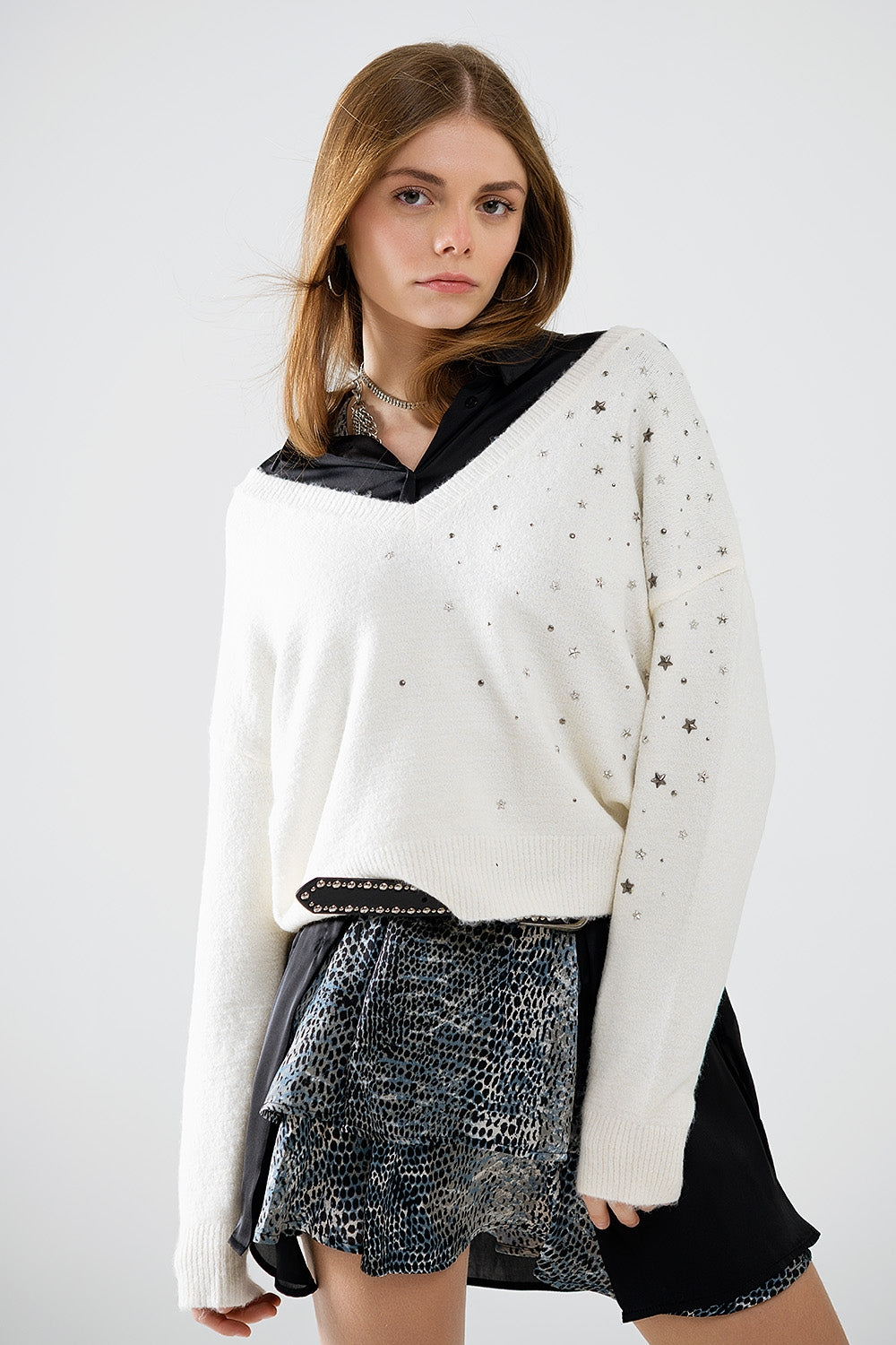 Starry Night V-Neck Sweater