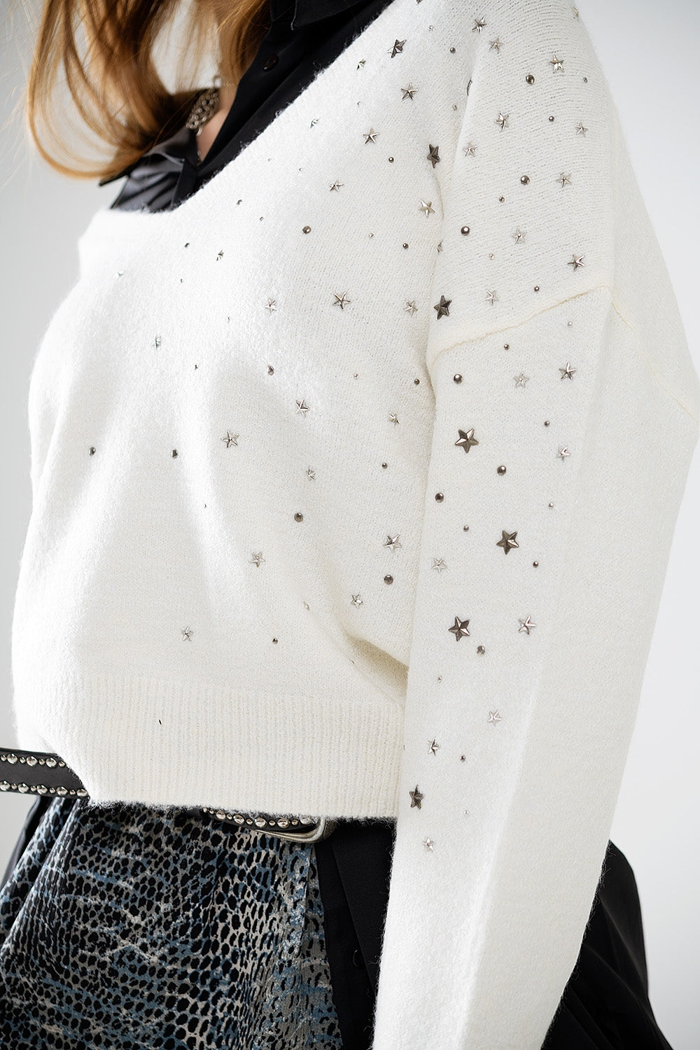 Starry Night V-Neck Sweater