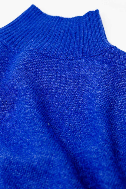 Blue Bliss Chunky Turtleneck Sweater